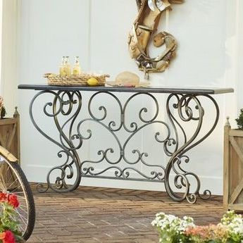 August Grove Tennille Console Table | Console Table, Iron Console Table Throughout Wrought Iron Console Tables (View 4 of 20)
