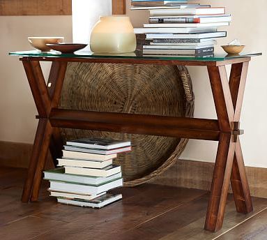 Ava Wood Console Table – Espresso Stain | Pottery Barn Regarding Espresso Wood Trunk Console Tables (View 16 of 20)