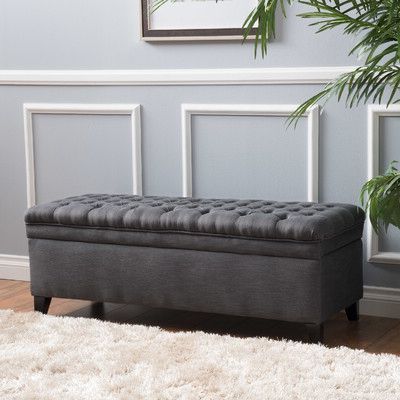 Bailey Tufted Storage Ottoman | Fabric Storage Ottoman, Grey Storage For Charcoal Fabric Tufted Storage Ottomans (View 14 of 20)