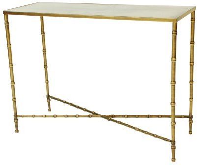 Bamboo Console Table With Antique Mirror Top From Artisanti | Glass With Regard To Gold And Mirror Modern Cube Console Tables (View 1 of 20)