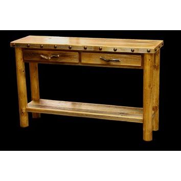 Barnwood 2 Drawer Console Table | Wayfair Inside Barnwood Console Tables (View 8 of 20)