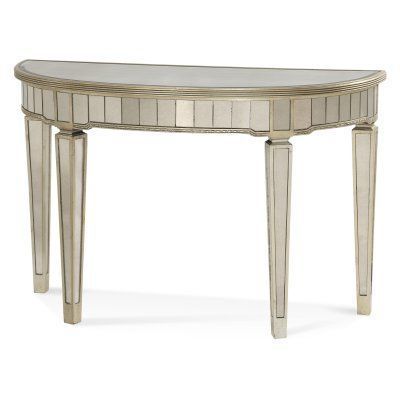 Bassett Mirror Borghese Mirrored Console Table – 8311 400ec | Mirrored With Regard To Round Console Tables (View 5 of 20)
