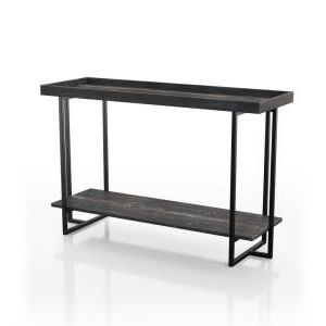 Baxton Studio Adalard Brown And Antique Bronze Console Table 28862 5494 With Regard To Bronze Metal Rectangular Console Tables (View 10 of 20)