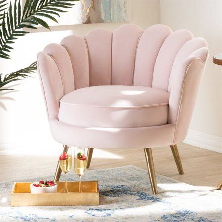 Baxton Studio Cosette Glam And Luxe Light Pink Velvet Fabric With Light Gray Velvet Fabric Accent Ottomans (View 3 of 20)