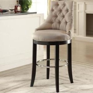 Baxton Studio Harmony Beige Fabric Upholstered Bar Stool 28862 6384 Hd In Medium Brown Leather Folding Stools (View 16 of 20)