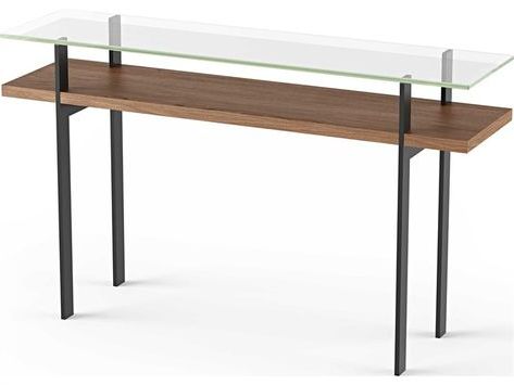 Bdi Terrace Natural Walnut 50''w X 13''d Rectangular Console Table With Regard To Walnut And Gold Rectangular Console Tables (View 1 of 20)