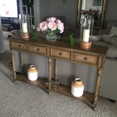 Belichick 58'' Console Table | Wood Console Table, Master Bedrooms Intended For Warm Pecan Console Tables (View 16 of 20)
