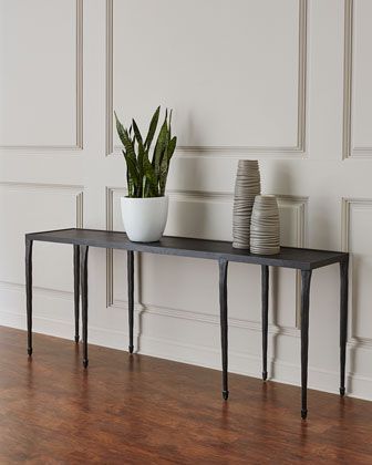 Bernhardt Halden Wrought Iron Console Table | Iron Console Table Throughout Metallic Gold Console Tables (View 10 of 20)