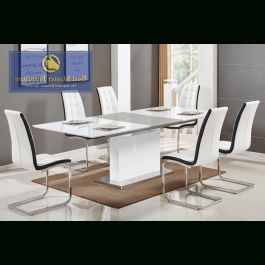 Best Master Furniture U626 Dining Collection – White Grey Lacquer With Regard To Gray And Natural Banana Leaf Accent Stools (View 10 of 20)