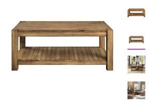 Better Homes & Gardens Bryant Solid Wood Coffee Table, Rustic Maple Inside Brown Wood And Steel Plate Console Tables (View 11 of 20)