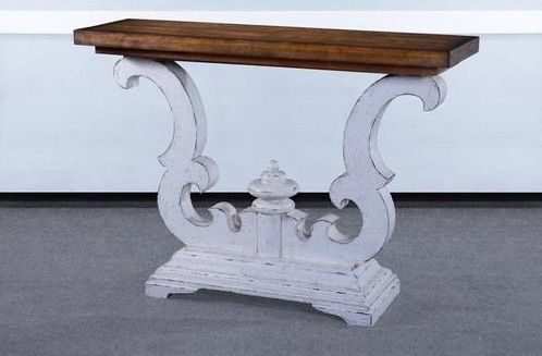 Bg Industries Cambridge Antique White Console Table | Howell Furniture Throughout Antique Brass Aluminum Round Console Tables (View 11 of 20)