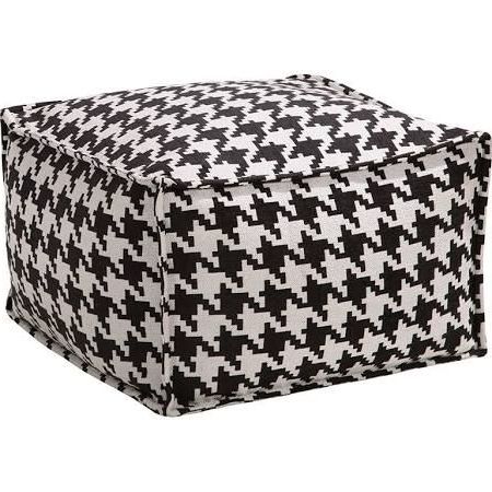 Black And White Checkered Ottoman – Google Search | Square Pouf, Pouf Pertaining To Black And White Zigzag Pouf Ottomans (View 10 of 20)