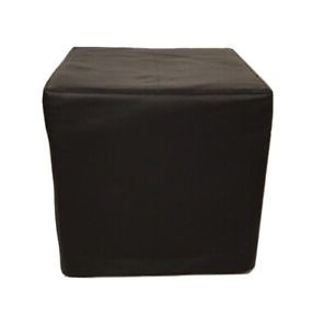 Black Faux Leather Ottoman 4 Available | Ebay For Black Faux Leather Cube Ottomans (View 8 of 17)