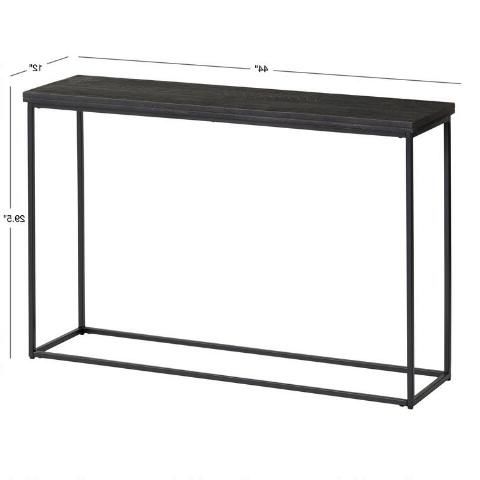Black Geometric Carved Wood And Metal Samir Console Table | Wood And In Geometric Console Tables (View 13 of 20)