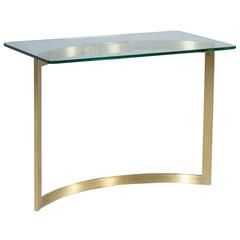 Black Glass And Gold Metal Console Table For Sale At 1stdibs Intended For Glass And Gold Oval Console Tables (View 13 of 20)