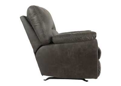 Black/gray Tambo Recliner Furniture World Nw Within Round Blue Faux Leather Ottomans With Pull Tab (View 7 of 20)