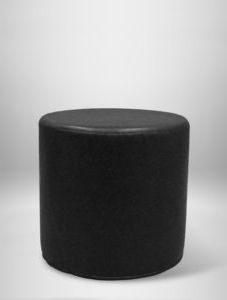 Black Leather Cylinder Ottoman – West Coast Event Productions, Inc (View 17 of 20)