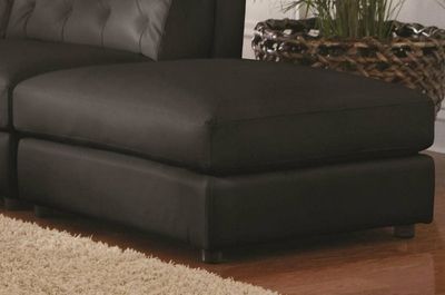 Black Leather Ottoman – Steal A Sofa Furniture Outlet Los Angeles Ca Pertaining To Black Leather And Gray Canvas Pouf Ottomans (Gallery 20 of 20)