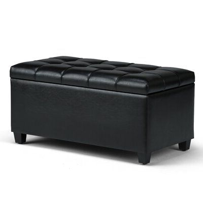 Black Rectangle Storage Ottomans You'll Love In 2020 | Wayfair For Gold And White Leather Round Ottomans (Gallery 20 of 20)