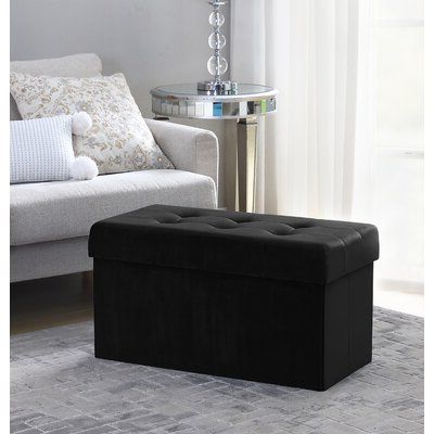 Black Rectangle Storage Ottomans You'll Love In 2020 | Wayfair Intended For Blue Fabric Nesting Ottomans Set Of  (View 7 of 20)