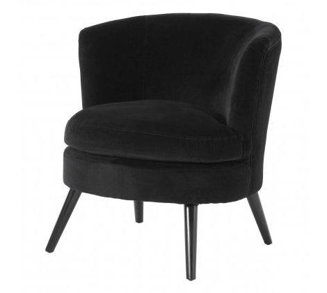 Black Round Armchair Inside Lack Faux Fur Round Accent Stools With Storage (View 11 of 20)