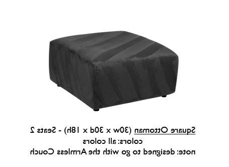 Black Square Ottoman | Rental Furniture, Square Ottoman, Green Ottoman With Regard To Green Fabric Square Storage Ottomans With Pillows (View 5 of 20)