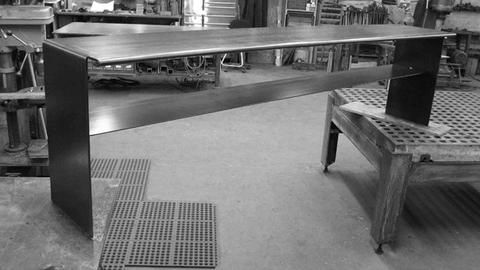 Black Tables – 12th Avenue Iron Inc | Modern Console Tables, Steel Table Pertaining To Modern Concrete Console Tables (View 15 of 20)