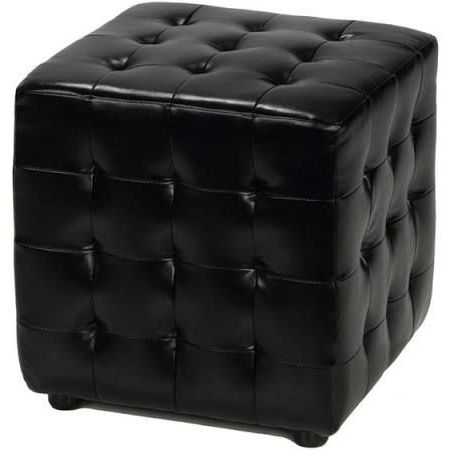 Black Tufted Cube – Google Search | Cube Ottoman, Leather Ottoman, Ottoman With Regard To Black Faux Leather Tufted Ottomans (View 6 of 20)