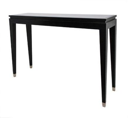 Black Wood Elegant Console Table Black Glass Top | Console Tables Inside Glass Console Tables (View 8 of 20)