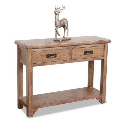 Blanched Oak Wood Storage Console Tableleick. $249. (View 15 of 20)
