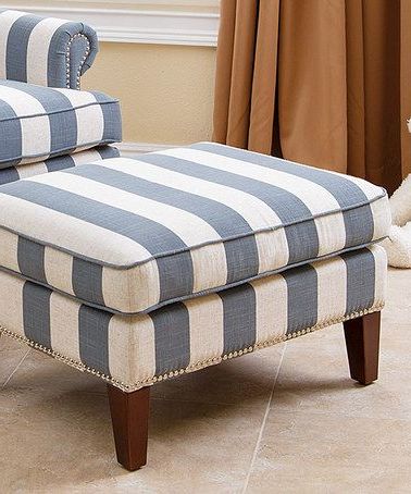 Blue & Ivory Hailey Fabric Ottoman | Fabric Ottoman, Ottoman, Toddler In Blue Fabric Tufted Surfboard Ottomans (View 9 of 20)