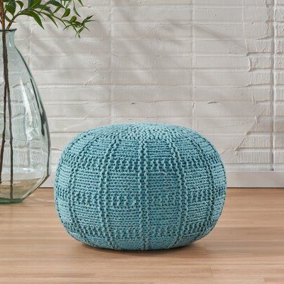 Blue Ottomans & Poufs You'll Love In 2020 | Wayfair With Blue Slate Jute Pouf Ottomans (View 7 of 20)