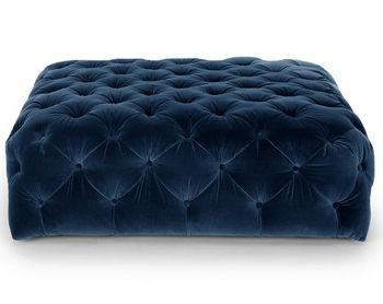 Blue Velvet Fabric Modern Button Tufted Diamond Upholstered Cocktail Regarding Tufted Fabric Cocktail Ottomans (View 16 of 20)