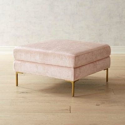 Blush Colored Ottoman ♡ | Cocktail Ottoman, Ottoman In Living Room For White And Blush Fabric Square Ottomans (View 3 of 20)