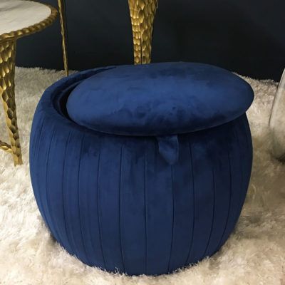 Blush Pink Round Velvet Storage Stool In Plush Fabric | Picture Perfect In Velvet Ribbed Fabric Round Storage Ottomans (View 13 of 20)