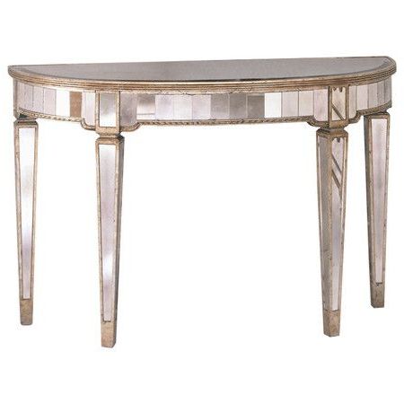 Borghese Console Table Made Out Of Wood And Mirrored Glass, Antique In Antique Gold Nesting Console Tables (View 9 of 20)
