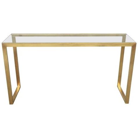 Brass And Glass Console Table | Glass Console Table For Brass Smoked Glass Console Tables (View 4 of 20)