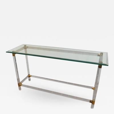 Brass And Lucite Console Tablecharles Hollis Jonescharles With Regard To Acrylic Console Tables (View 5 of 20)