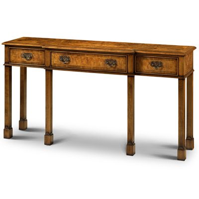 Breakfront Console Table Walnut Amc297 – Robson Furniture Intended For Walnut Console Tables (View 2 of 20)