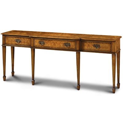 Breakfront Large Console Table Walnut Amc111 Throughout Hand Finished Walnut Console Tables (View 1 of 20)