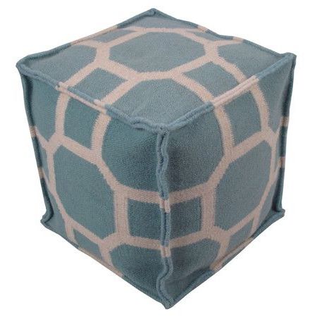 Bring Geometric Appeal To Your Living Room Or Master Suite With This With Regard To Blue Woven Viscose Square Pouf Ottomans (View 14 of 20)