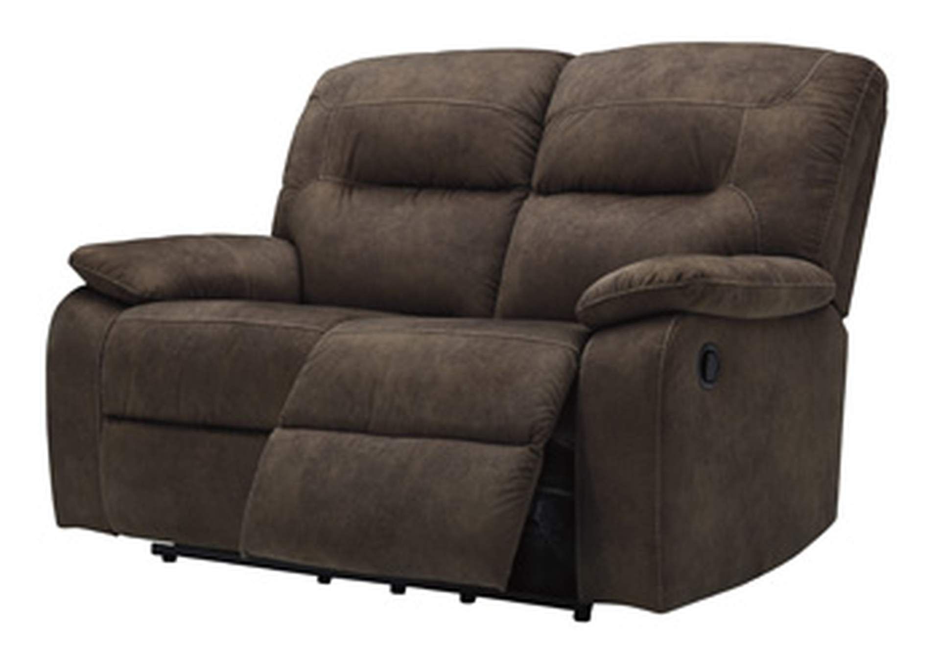 Brown/beige Bolzano Reclining Loveseat Spiller Furniture & Mattress Intended For Round Blue Faux Leather Ottomans With Pull Tab (View 2 of 20)