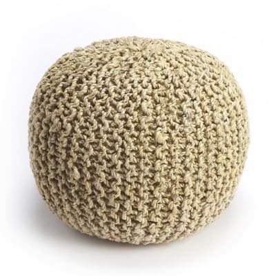 Butler Specialty Company Wool Upholstered Pouf Ottoman In Beige | Pouf Within Beige Cotton Pouf Ottomans (View 1 of 20)