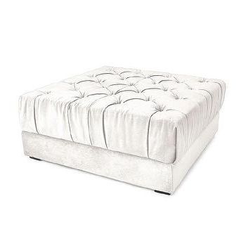 Button Tufted Upholstered Ottoman Footstool – Ch : Target With Regard To Gray And White Fabric Ottomans With Wooden Base (View 11 of 20)