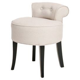 Button Tufted Vanity Stool With A Birch Wood Frame And Nailhead Trim In Ivory Button Tufted Vanity Stools (View 4 of 20)