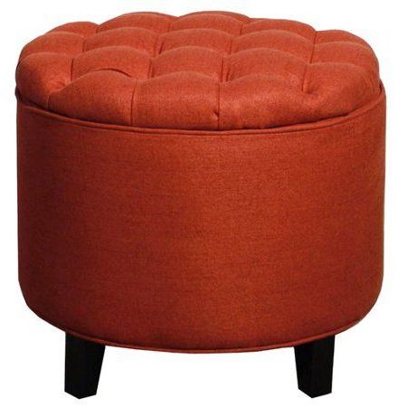 Buy Darby Home Co Algo Round Storage Ottoman At Walmart | Round Pertaining To Fabric Tufted Round Storage Ottomans (View 2 of 20)