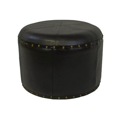 Buy Ottoman Upholstery: Black | Ottoman, Round Ottoman, Leather Stool Inside Black Leather Ottomans (View 10 of 20)