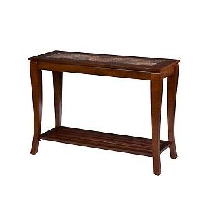 Cambria Brown Cherry Slate Sofa Table At Hsn (View 11 of 20)