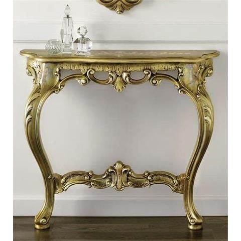 Camel Leonardo Italian Barocco Mecca Gold Console Table For Gold Console Tables (Gallery 19 of 20)