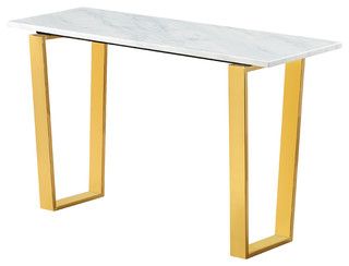 Cameron Gold Console Table – Contemporary – Console Tables – Intended For Gold Console Tables (View 8 of 20)